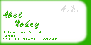 abel mokry business card